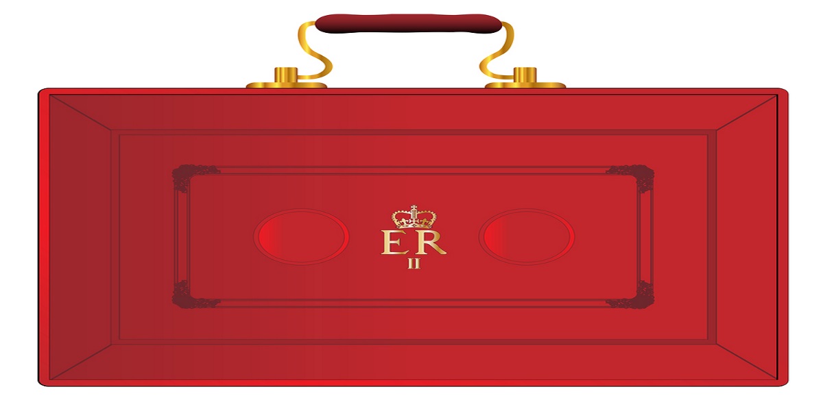 Image of the Chancellor's red case holding the 2018 Budget